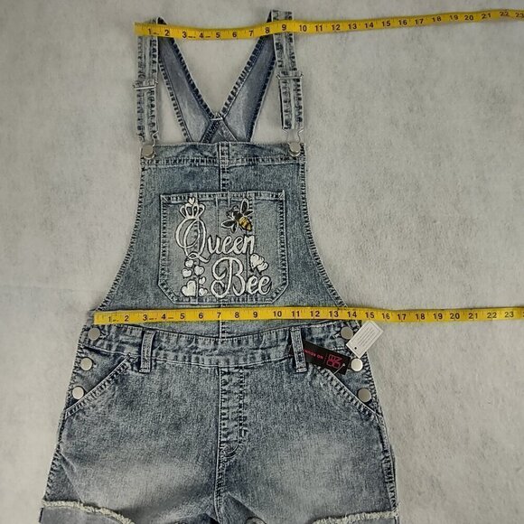 No Boundaries Relaxed Light Blue Customized Denim Overalls Size M (NWT) - Picture 7 of 11